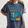 Introvert Book Lover Introvert Survival Kit Women's Comfort Colors T-Shirt Moss