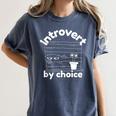 Introvert By Choice Women's Comfort Colors T-Shirt Moss Introvert By Choice Women's Comfort Colors T-Shirt Moss