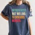 Introvert Cute Horse Lover Horse Riding Equestrian Women's Comfort Colors T-Shirt Moss