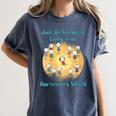 Introvert Extrovert Cartoon In Asstrovert World Women's Comfort Colors T-Shirt Moss