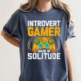 Introvert Gamer Video Games Anti Social Team Player Women's Comfort Colors T-Shirt Moss