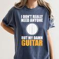 Introvert Guitarist Only Need Guitar Enjoy Acoustic Music Women's Comfort Colors T-Shirt Moss