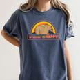 Introvert Me Happy Retro Sunset Capybara Tee Women's Comfort Colors T-Shirt Moss