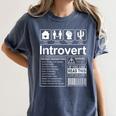 Introvert Label Antisocial Loner Socially Awkward Women's Comfort Colors T-Shirt Moss