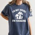 Introvert Mushroom Forager Humor Women's Comfort Colors T-Shirt Moss