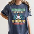 Introvert Saying Antisocial Sarcasm Introverts Women's Comfort Colors T-Shirt Moss