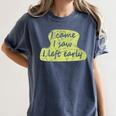 Introvert Shy Person Joke Anti-Social Quote Women's Comfort Colors T-Shirt Moss