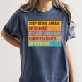 Introvert Stop Being Afraid Of Silence Just Awkward Women's Comfort Colors T-Shirt Moss Introvert Stop Being Afraid Of Silence Just Awkward Women's Comfort Colors T-Shirt Moss