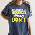 Introvert Tips On How To Talk To Me Please Don't Antisocial Women's Comfort Colors T-Shirt Moss