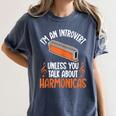 Im An Introvert Unless You Talk About Harmonicas Women's Comfort Colors T-Shirt Moss