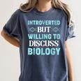Introverted Biology Science Biologist Introverts Women's Comfort Colors T-Shirt Moss Introverted Biology Science Biologist Introverts Women's Comfort Colors T-Shirt Moss