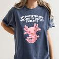 Introverted But Willing To Discuss Axolotl Salamander Raglan Baseball Tee Women's Comfort Colors T-Shirt Moss Introverted But Willing To Discuss Axolotl Salamander Raglan Baseball Tee Women's Comfort Colors T-Shirt Moss