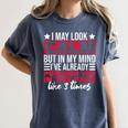 Introverts I May Look Calm But In My Head Women's Comfort Colors T-Shirt Moss