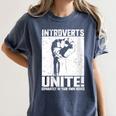 Introverts Unite Separately In Your Own Homes Introvert Women's Comfort Colors T-Shirt Moss