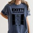Irony Sarcasm Introvert Dry Humor Cartoon Comic Geek Nerd Women's Comfort Colors T-Shirt Moss