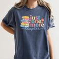 Just One More Chapter Floral Book Reading Teacher Bookworm Women's Comfort Colors T-Shirt Moss