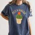 Kawaii Grumpy Cactus Not a Hugger Plant Introvert Women's Comfort Colors T-Shirt Moss Kawaii Grumpy Cactus Not a Hugger Plant Introvert Women's Comfort Colors T-Shirt Moss