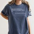 Words Of Kindness On The Back Of Tee Introvert Cute Women's Comfort Colors T-Shirt Moss
