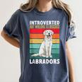 Labrador Retriever Introvert White Lab Women's Comfort Colors T-Shirt Moss