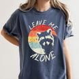 Leave Me Alone Raccoon Lover Introvert Antisocial Shy INTP Women's Comfort Colors T-Shirt Moss