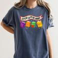 Librarian Let's All Go To The Library Cute Groovy Book Lover Women's Comfort Colors T-Shirt Moss