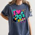 I Love The 70s Retro Cassette Roller Vinyl Disco Nostalgia Women's Comfort Colors T-Shirt Moss