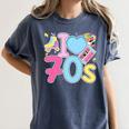 I Love 70's Retro Style Nostalgia Vibe 1970's Party Premium Tri-Blend Women's Comfort Colors T-Shirt Moss