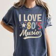 I Love 80's Music Retro Style Nostalgia Cassette 1980s Party Women's Comfort Colors T-Shirt Moss