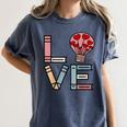 Love Books Reading Women's Comfort Colors T-Shirt Moss