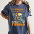 I Love Fishing Bigfoot Fisherman Introvert Sarcastic Women's Comfort Colors T-Shirt Moss I Love Fishing Bigfoot Fisherman Introvert Sarcastic Women's Comfort Colors T-Shirt Moss