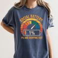 Low Social Battery Introvert Energy Women's Comfort Colors T-Shirt Moss