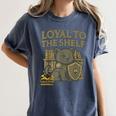 Loyal To The Shelf Knight Panther Book Lover Women's Comfort Colors T-Shirt Moss