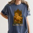 Medieval Cat Sarcastic Queen Lazy King Introvert Kitty Women's Comfort Colors T-Shirt Moss