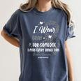 In Memory Brain Cancer Angel Family Support I Wear Grey Women's Comfort Colors T-Shirt Moss