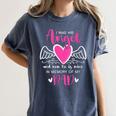 Memory Of My Dad I Was Her Angel Now She Is Mine Heaven Women's Comfort Colors T-Shirt Moss