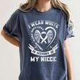 In Memory Of My Niece Lung Cancer Awareness Graphic Women's Comfort Colors T-Shirt Moss