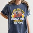 Mountain Biking Beer Drinking Introvert Sayings For Cyclist Women's Comfort Colors T-Shirt Moss Mountain Biking Beer Drinking Introvert Sayings For Cyclist Women's Comfort Colors T-Shirt Moss