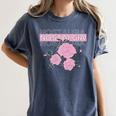 Nostalgia 80s 90s Retro Style Graphics Rose Pink Flower Women's Comfort Colors T-Shirt Moss