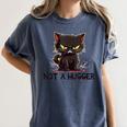 Not A Hugger Tee Angry Cat Sarcastic Cute Introvert Women's Comfort Colors T-Shirt Moss