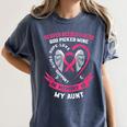 Pink In Memory Of Loving Aunt Breast Cancer Memorial Women's Comfort Colors T-Shirt Moss Pink In Memory Of Loving Aunt Breast Cancer Memorial Women's Comfort Colors T-Shirt Moss