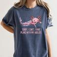 I Have Plans With My Axolotl Salamander Introvert Women's Comfort Colors T-Shirt Moss