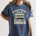 Please Patient I'm From The 1900s Retro Cassette Humor Women's Comfort Colors T-Shirt Moss