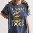 Please Be Patient With Me I'm From The 1900s Steam Train Women's Comfort Colors T-Shirt Moss