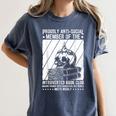 PROUDLY ANTI-SOCIAL MEMBER OF THE Introverted Book Club Women's Comfort Colors T-Shirt Moss