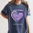 Purple In Memory Of My Grandpa Pancreatic Cancer Awareness Women's Comfort Colors T-Shirt Moss
