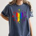 Rainbow Book With Stars And Moon Phases Gay Pride LGBT Women's Comfort Colors T-Shirt Moss Rainbow Book With Stars And Moon Phases Gay Pride LGBT Women's Comfort Colors T-Shirt Moss