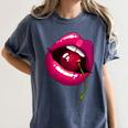 Rainbow Lips With a Cherry In The Mouth 80s Nostalgia Premium Tri-Blend Women's Comfort Colors T-Shirt Moss Rainbow Lips With a Cherry In The Mouth 80s Nostalgia Premium Tri-Blend Women's Comfort Colors T-Shirt Moss