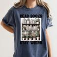 Read Books Stay Weird Book Lover Joke Introvert Reading Premium Women's Comfort Colors T-Shirt Moss