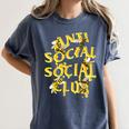 Retro Anti Social Club Bees Introvert Women Men Women's Comfort Colors T-Shirt Moss