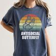 Retro Antisocial Butterfly Shirt For Introverts Women's Comfort Colors T-Shirt Moss
